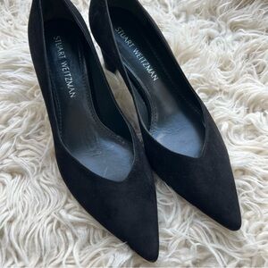 STUART WEITZMAN❤️Modern suede heel Womens Narrow size 7.5